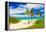 Beautiful Tropical Beach in Cuba-Kamira-Framed Premier Image Canvas