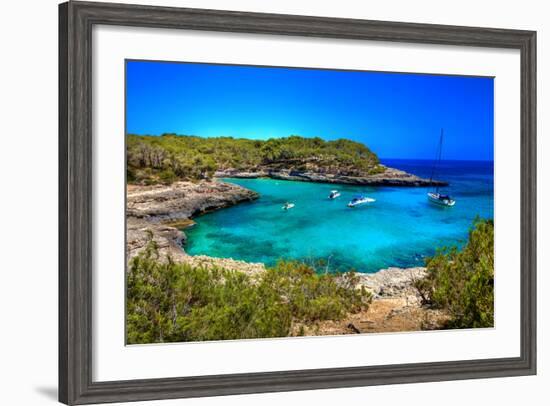 Beautiful Turquoise Bays In Stunning Mallorca-Maugli-l-Framed Photographic Print