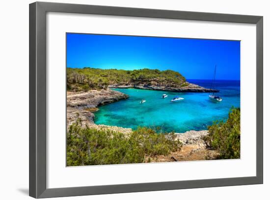 Beautiful Turquoise Bays In Stunning Mallorca-Maugli-l-Framed Photographic Print