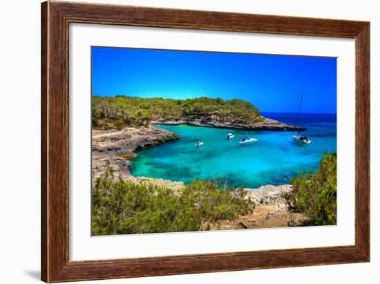 Beautiful Turquoise Bays In Stunning Mallorca-Maugli-l-Framed Photographic Print