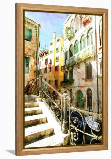 Beautiful Venetian Pictures - Oil Painting Style-Maugli-l-Framed Stretched Canvas