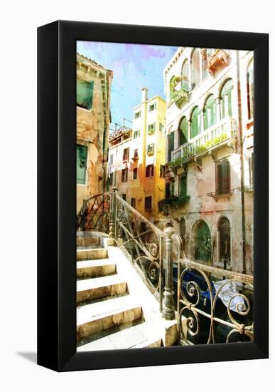 Beautiful Venetian Pictures - Oil Painting Style-Maugli-l-Framed Stretched Canvas