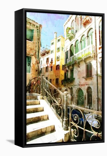 Beautiful Venetian Pictures - Oil Painting Style-Maugli-l-Framed Stretched Canvas