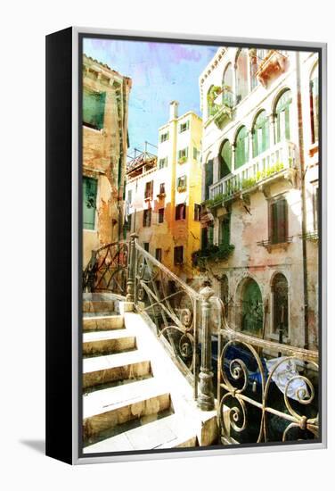 Beautiful Venetian Pictures - Oil Painting Style-Maugli-l-Framed Stretched Canvas