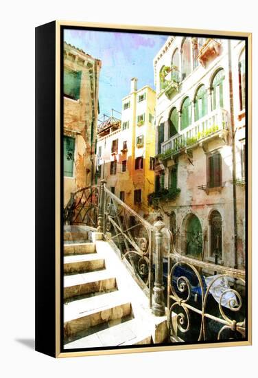 Beautiful Venetian Pictures - Oil Painting Style-Maugli-l-Framed Stretched Canvas