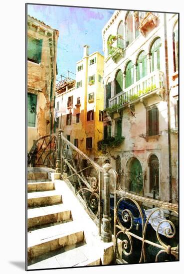 Beautiful Venetian Pictures - Oil Painting Style-Maugli-l-Mounted Art Print