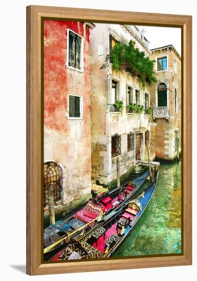 Beautiful Venetian Pictures - Oil Painting Style-Maugli-l-Framed Stretched Canvas