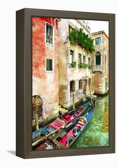 Beautiful Venetian Pictures - Oil Painting Style-Maugli-l-Framed Stretched Canvas