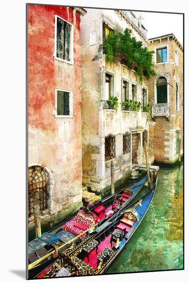 Beautiful Venetian Pictures - Oil Painting Style-Maugli-l-Mounted Art Print