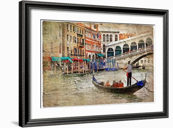 Beautiful Venice - Artwork In Painting Style-Maugli-l-Framed Art Print