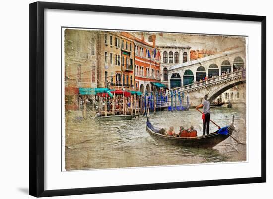 Beautiful Venice - Artwork In Painting Style-Maugli-l-Framed Art Print