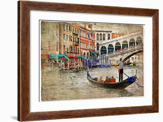 Beautiful Venice - Artwork In Painting Style-Maugli-l-Framed Art Print