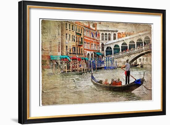 Beautiful Venice - Artwork In Painting Style-Maugli-l-Framed Art Print