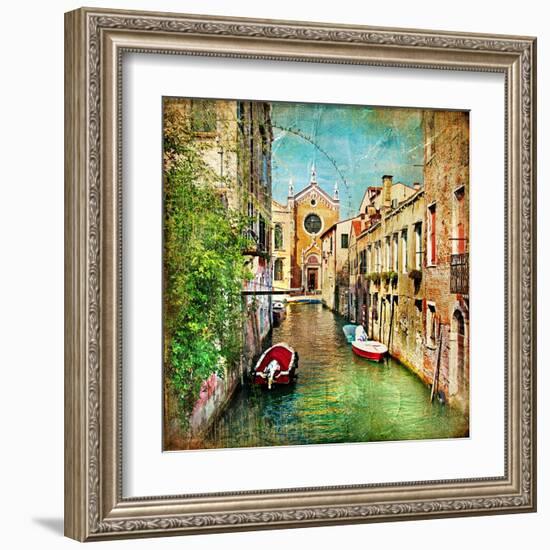 Beautiful Venice - Artwork In Painting Style-Maugli-l-Framed Art Print