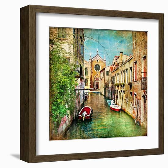 Beautiful Venice - Artwork In Painting Style-Maugli-l-Framed Art Print