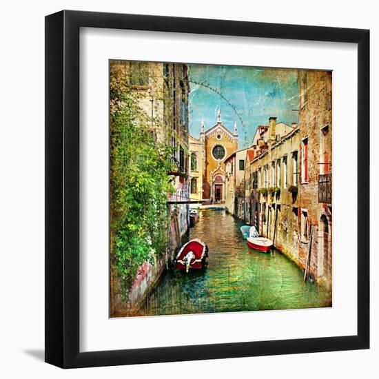 Beautiful Venice - Artwork In Painting Style-Maugli-l-Framed Art Print