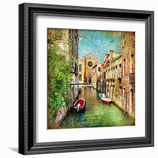 Beautiful Venice - Artwork In Painting Style-Maugli-l-Framed Art Print