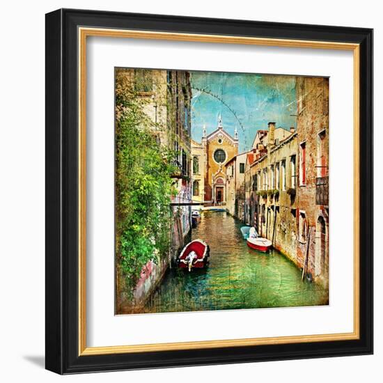 Beautiful Venice - Artwork In Painting Style-Maugli-l-Framed Art Print