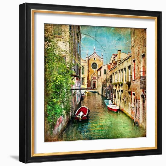 Beautiful Venice - Artwork In Painting Style-Maugli-l-Framed Art Print