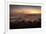 Beautiful View of City and Sunset Clouds Seen from Bico Do Papagaio Mountain in Tijuca Forest, Rio-Vitor Marigo-Framed Photographic Print