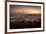 Beautiful View of City and Sunset Clouds Seen from Bico Do Papagaio Mountain in Tijuca Forest, Rio-Vitor Marigo-Framed Photographic Print