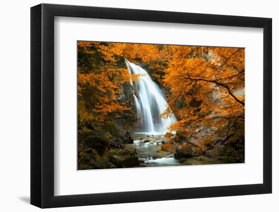 Beautiful Waterfall. Autumn-silver-john-Framed Premium Photographic Print