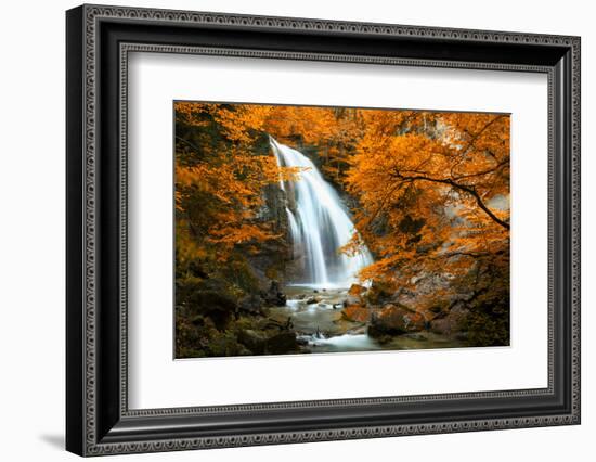 Beautiful Waterfall. Autumn-silver-john-Framed Premium Photographic Print