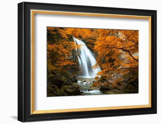 Beautiful Waterfall. Autumn-silver-john-Framed Photographic Print