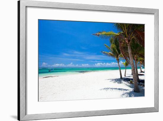 Beautiful White Sand Beach in Akumal Mexico-BlueOrange Studio-Framed Photographic Print