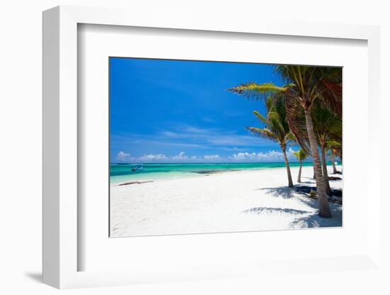 Beautiful White Sand Beach in Akumal Mexico-BlueOrange Studio-Framed Photographic Print