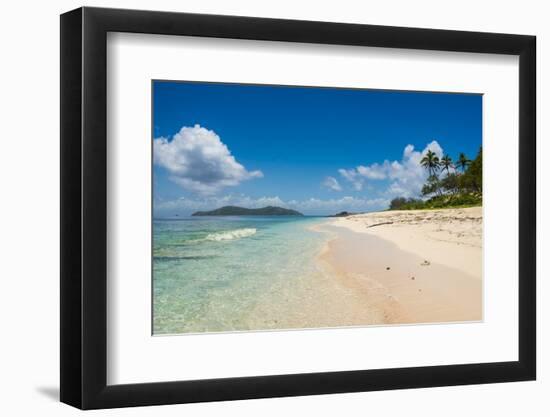 Beautiful white sand beach on Monuriki (Cast Away Island), Mamanuca Islands, Fiji, South Pacific-Michael Runkel-Framed Photographic Print