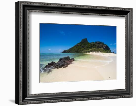 Beautiful white sand beach on Monuriki (Cast Away Island), Mamanuca Islands, Fiji, South Pacific-Michael Runkel-Framed Photographic Print