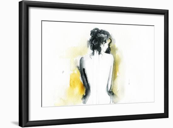 Beautiful Woman Body. Abstract Watercolor .Fashion Background-Anna Ismagilova-Framed Art Print