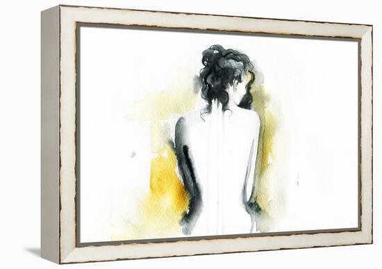 Beautiful Woman Body. Abstract Watercolor .Fashion Background-Anna Ismagilova-Framed Stretched Canvas