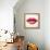 Beautiful Woman Lips Formed by Abstract Triangles-artant-Framed Stretched Canvas displayed on a wall