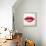 Beautiful Woman Lips Formed by Abstract Triangles-artant-Framed Stretched Canvas displayed on a wall