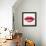 Beautiful Woman Lips Formed by Abstract Triangles-artant-Framed Stretched Canvas displayed on a wall