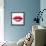 Beautiful Woman Lips Formed by Abstract Triangles-artant-Framed Stretched Canvas displayed on a wall