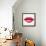 Beautiful Woman Lips Formed by Abstract Triangles-artant-Framed Stretched Canvas displayed on a wall