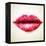 Beautiful Woman Lips Formed by Abstract Triangles-artant-Framed Stretched Canvas