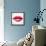 Beautiful Woman Lips Formed by Abstract Triangles-artant-Framed Stretched Canvas displayed on a wall