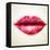 Beautiful Woman Lips Formed by Abstract Triangles-artant-Framed Stretched Canvas