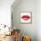 Beautiful Woman Lips Formed by Abstract Triangles-artant-Framed Stretched Canvas displayed on a wall
