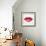 Beautiful Woman Lips Formed by Abstract Triangles-artant-Framed Art Print displayed on a wall