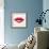 Beautiful Woman Lips Formed by Abstract Triangles-artant-Framed Art Print displayed on a wall