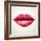 Beautiful Woman Lips Formed by Abstract Triangles-artant-Framed Art Print