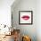 Beautiful Woman Lips Formed by Abstract Triangles-artant-Framed Art Print displayed on a wall