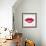 Beautiful Woman Lips Formed by Abstract Triangles-artant-Framed Art Print displayed on a wall