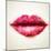 Beautiful Woman Lips Formed by Abstract Triangles-artant-Mounted Art Print