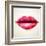 Beautiful Woman Lips Formed by Abstract Triangles-artant-Framed Art Print